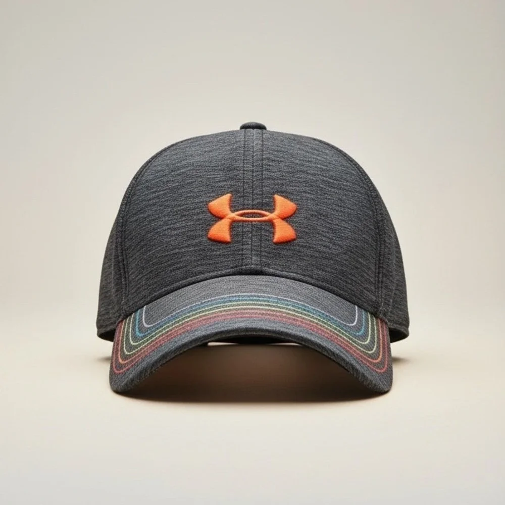 Under Armour Girls Space Dye Renegade Cap Gray Rainbow Stitch‎ Youth Hat OSFA